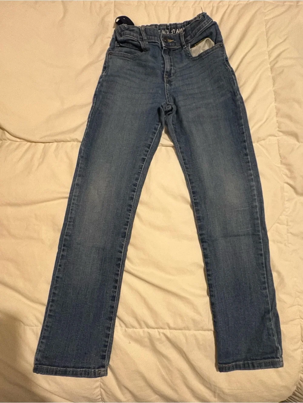 The Children's Place Boys/Girls Stretch Straight Denim Jeans - Blue